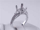 .58 CTW DIAMOND SEMI-SET ENGAGEMENT RING WHITE GOLD
