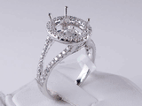 .58 CTW DIAMOND SEMI-SET ENGAGEMENT RING WHITE GOLD