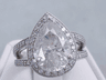6.15 CTW PEAR SHAPE DIAMOND ENGAGEMENT RING H SI2