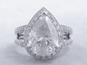 6.15 CTW PEAR SHAPE DIAMOND ENGAGEMENT RING H SI2