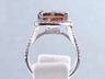 6.15 CTW PRINCESS CUT DIAMOND ENGAGEMENT RING NATURAL CHOCOLATE SI1