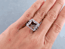 6.15 CTW PRINCESS CUT DIAMOND ENGAGEMENT RING NATURAL CHOCOLATE SI1