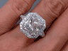 6.33 CTW RADIANT CUT DIAMOND ENGAGEMENT RING J SI2