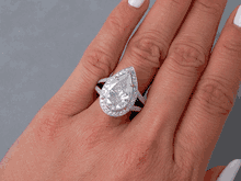 6.40 CTW PEAR SHAPE DIAMOND ENGAGEMENT RING G SI2