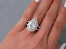 6.40 CTW PEAR SHAPE DIAMOND ENGAGEMENT RING G SI2