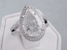 6.40 CTW PEAR SHAPE DIAMOND ENGAGEMENT RING G SI2