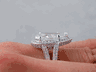 6.40 CTW PEAR SHAPE DIAMOND ENGAGEMENT RING G SI2