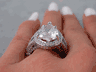6.40 CTW PEAR SHAPE DIAMOND ENGAGEMENT RING G SI2