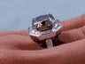 6.42 CTW CUSHION CUT DIAMOND ENGAGEMENT RING NATURAL CHAMPAGNE SI2