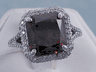 6.62 CTW RADIANT CUT DIAMOND ENGAGEMENT RING FANCY DEEP ORANGE BROWN I1