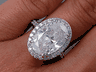 6.67 CTW OVAL CUT DIAMOND ENGAGEMENT RING D SI3