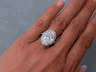 6.67 CTW OVAL CUT DIAMOND ENGAGEMENT RING D SI3