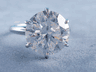 6.86 CARAT ROUND CUT DIAMOND RING H SI1
