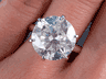 6.86 CARAT ROUND CUT DIAMOND RING H SI1