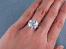 6.86 CARAT ROUND CUT DIAMOND RING H SI1