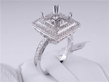 .60 CTW DIAMOND SEMI-SET ENGAGEMENT RING WHITE GOLD