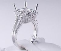 .60 CTW DIAMOND SEMI-SET ENGAGEMENT RING WHITE GOLD