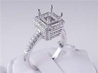 .60 CTW DIAMOND SEMI-SET ENGAGEMENT RING WHITE GOLD
