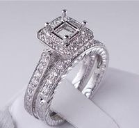 .61 CTW DIAMOND SEMI-SET ENGAGEMENT RING (Includes Matching Wedding Ring)