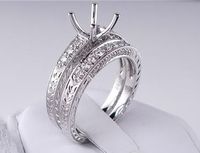 .62 CTW DIAMOND SEMI-SET ENGAGEMENT RING (Includes Matching Wedding Ring)