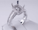 .62 CTW DIAMOND SEMI-SET ENGAGEMENT RING WHITE GOLD