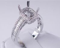 .62 CTW DIAMOND SEMI-SET ENGAGEMENT RING WHITE GOLD