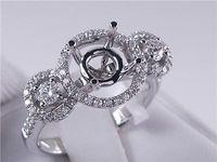 .64 CTW DIAMOND SEMI-SET ENGAGEMENT RING WHITE GOLD