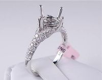 .64 CTW DIAMOND SEMI-SET ENGAGEMENT RING WHITE GOLD