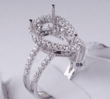 .64 CTW DIAMOND SEMI-SET ENGAGEMENT RING WHITE GOLD
