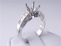 .64 CTW DIAMOND SEMI-SET ENGAGEMENT RING WHITE GOLD