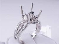 .64 CTW DIAMOND SEMI-SET ENGAGEMENT RING WHITE GOLD
