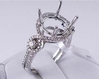 .65 CTW DIAMOND SEMI-SET ENGAGEMENT RING WHITE GOLD