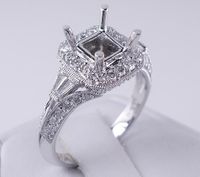 .65 CTW DIAMOND SEMI-SET ENGAGEMENT RING WHITE GOLD