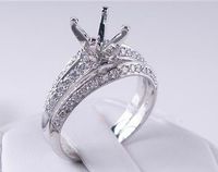 .66 CTW DIAMOND SEMI-SET ENGAGEMENT RING (Includes Matching Wedding Ring)