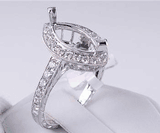 .66 CTW DIAMOND SEMI-SET ENGAGEMENT RING WHITE GOLD