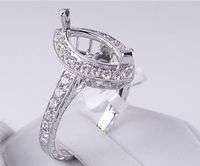 .66 CTW DIAMOND SEMI-SET ENGAGEMENT RING WHITE GOLD