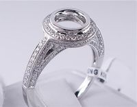 .67 CTW DIAMOND SEMI-SET ENGAGEMENT RING WHITE GOLD