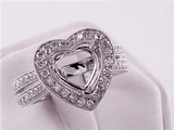.69 CTW DIAMOND SEMI-SET ENGAGEMENT RING WHITE GOLD