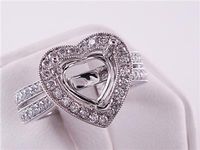 .69 CTW DIAMOND SEMI-SET ENGAGEMENT RING WHITE GOLD