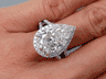 7.90 CTW PEAR SHAPE DIAMOND ENGAGEMENT RING H SI2