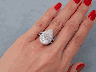 7.90 CTW PEAR SHAPE DIAMOND ENGAGEMENT RING H SI2
