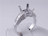 .71 CTW DIAMOND SEMI-SET ENGAGEMENT RING WHITE GOLD