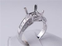 .71 CTW DIAMOND SEMI-SET ENGAGEMENT RING WHITE GOLD