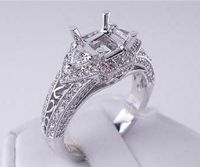 .72 CTW DIAMOND SEMI-SET ENGAGEMENT RING WHITE GOLD