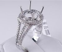 .74 CTW DIAMOND SEMI-SET ENGAGEMENT RING WHITE GOLD