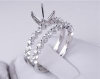 .75 CTW DIAMOND SEMI-SET ENGAGEMENT RING (Includes Matching Wedding Ring)