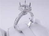 .75 CTW DIAMOND SEMI-SET ENGAGEMENT RING WHITE GOLD