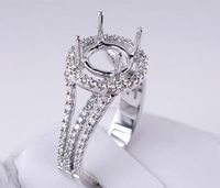 .75 CTW DIAMOND SEMI-SET ENGAGEMENT RING WHITE GOLD