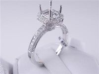 .75 CTW DIAMOND SEMI-SET ENGAGEMENT RING WHITE GOLD