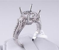 .78 CTW DIAMOND SEMI-SET ENGAGEMENT RING WHITE GOLD